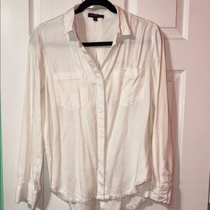 Velvet Heart Ivory Button-Up Blouse